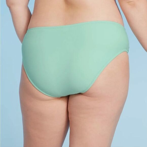 Women's Plus Size Bikini Bottom Kona Sol Mint Green - Picture 2 of 2